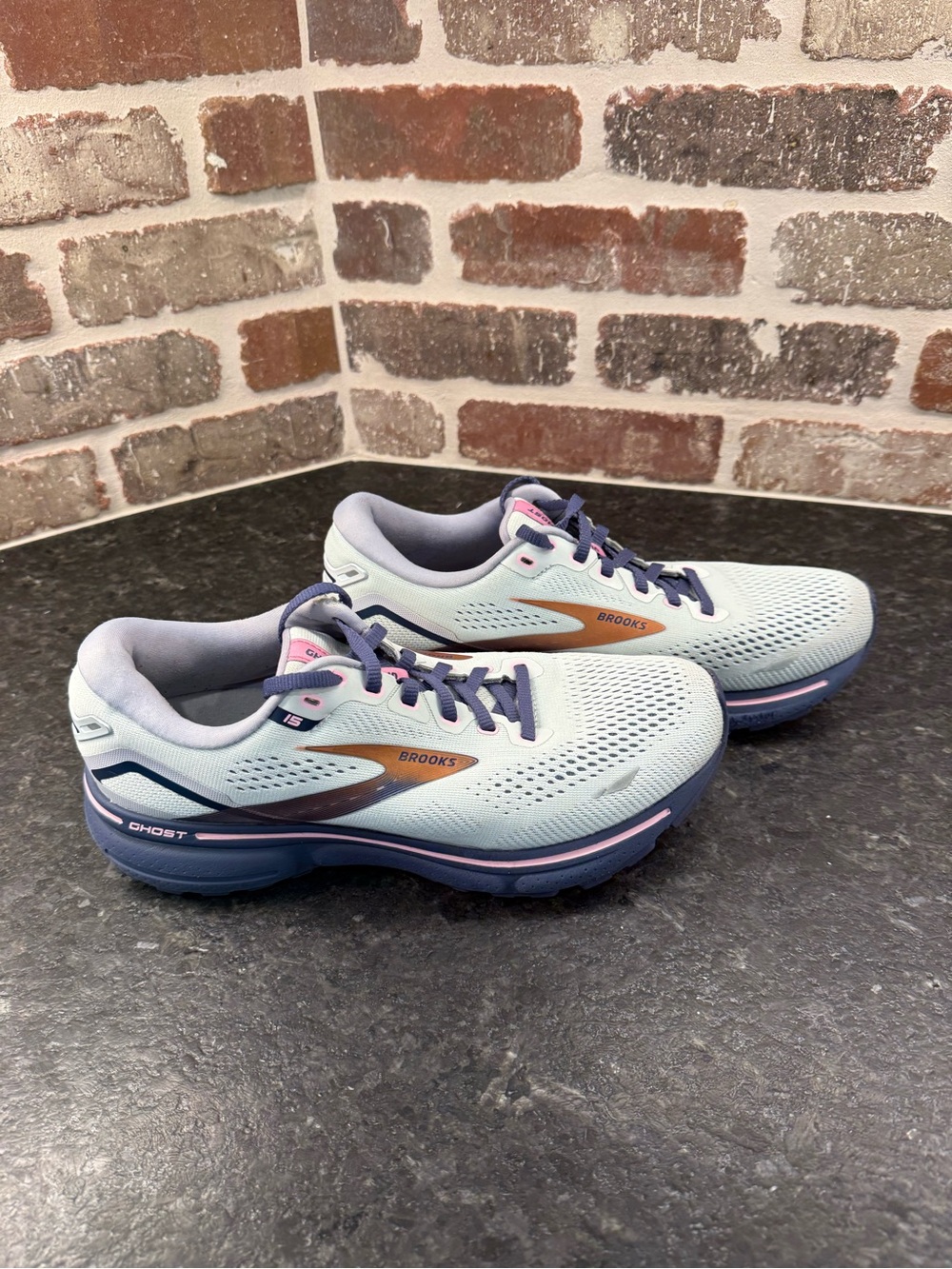 Brooks Ghost 15 Running Shoes - Women's Size 9 Spa Blue Pink